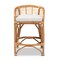 Baxton Studio Maverick Modern Bohemian White Fabric Upholstered and Natural Brown Rattan Counter Stool 203-12591 - alternate 2